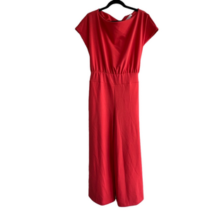 New York & Company Red Jumpsuit Size L
